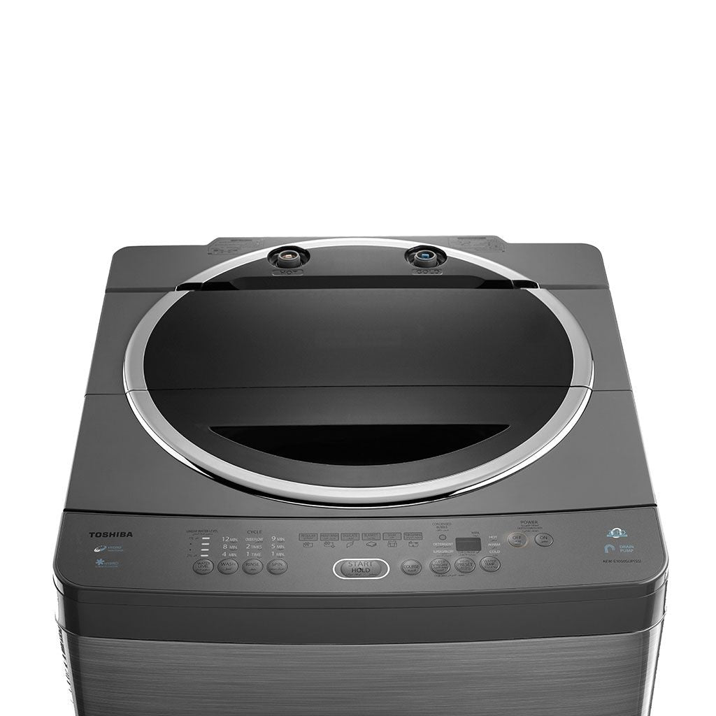 Toshiba 10 KG Top Loading Washing Machine with Pump - AEW-E1050SUP(SS)