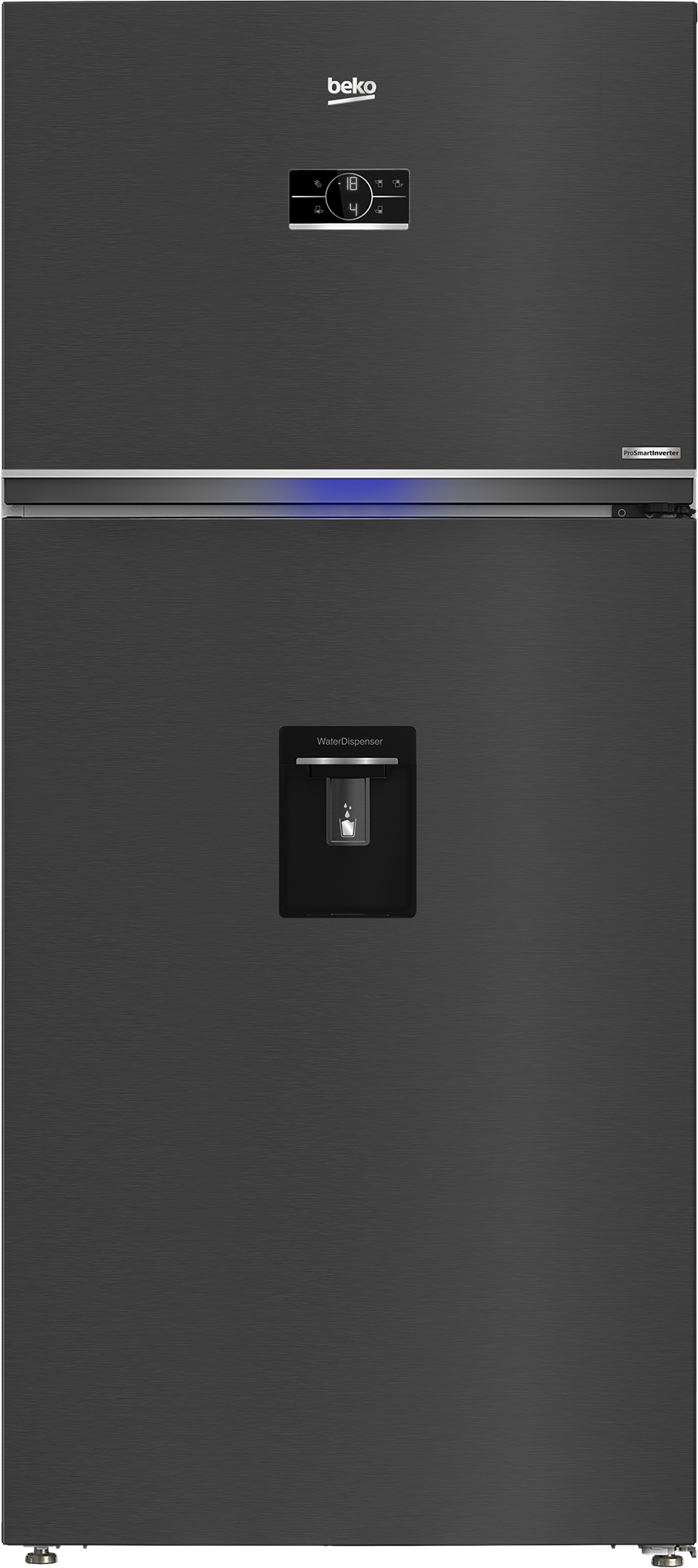 Beko 650L Top Freezer Inverter Refrigerator with Ice Dispenser and Digital Display - RDNE650E60ZXR