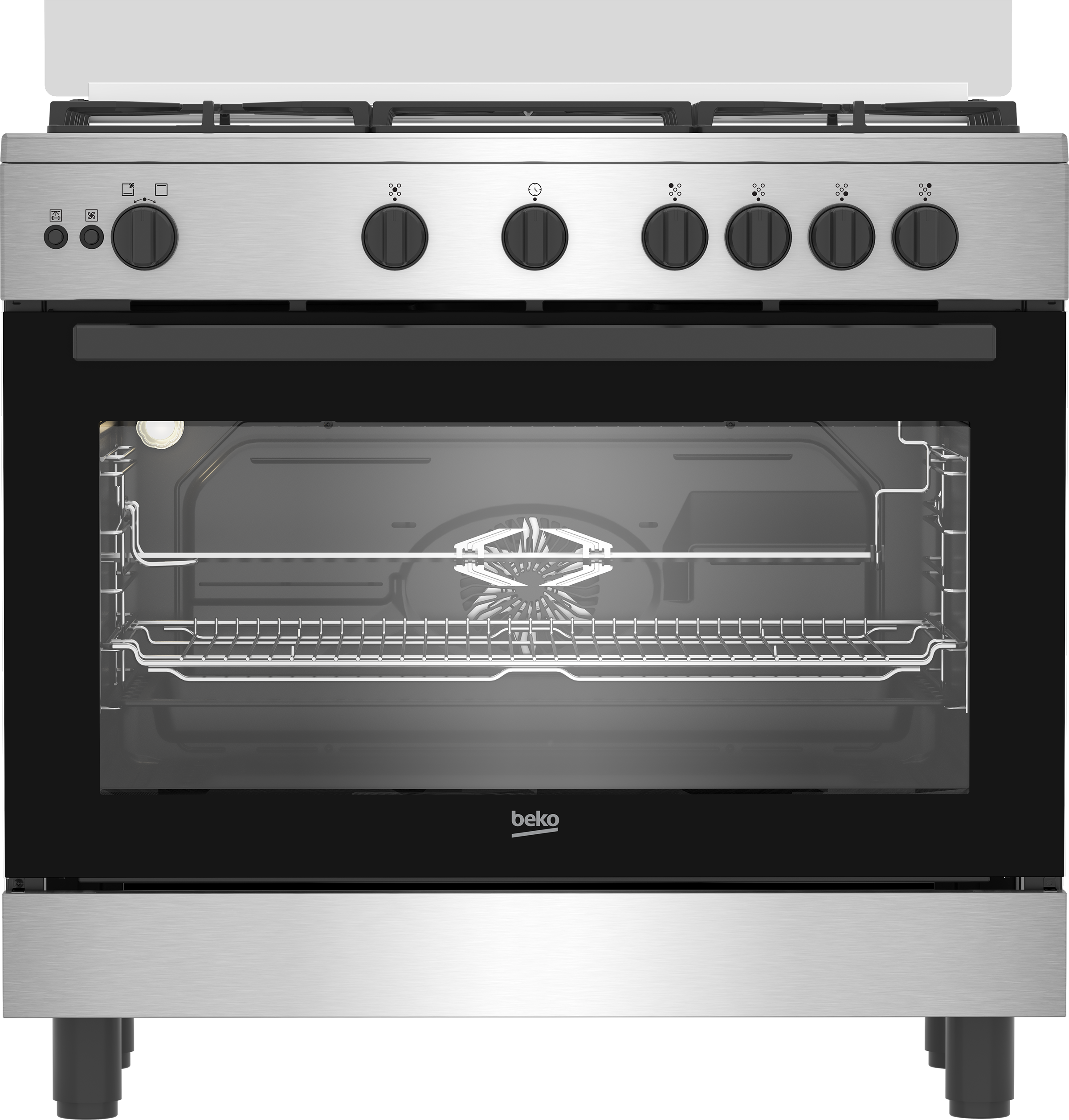 Beko 90cm 5-Burner Freestanding Gas Cooker- BGGR 11125 GX