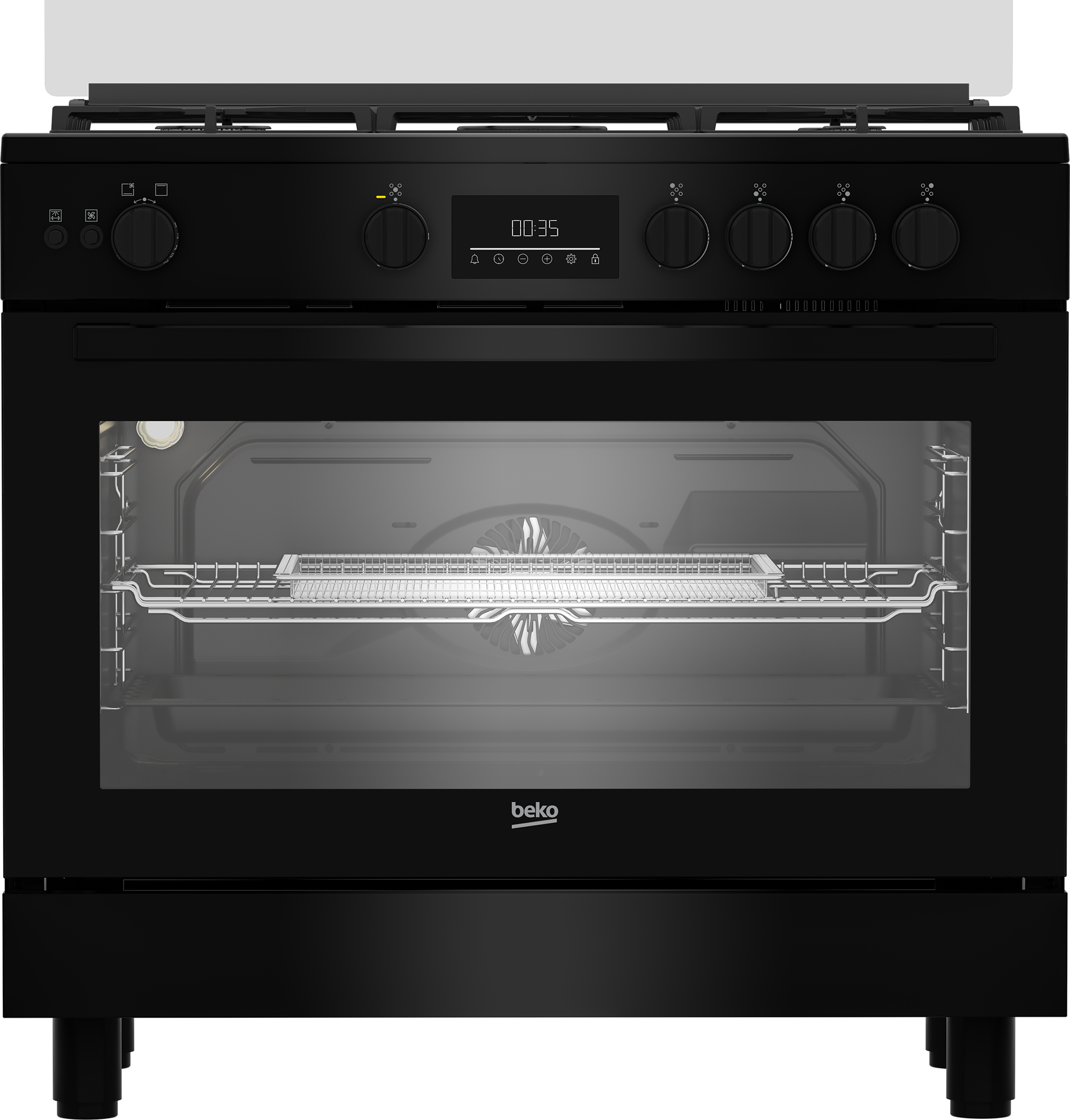 Beko 90cm 5-Burner Freestanding Gas Cooker - BGGR 11225 GB