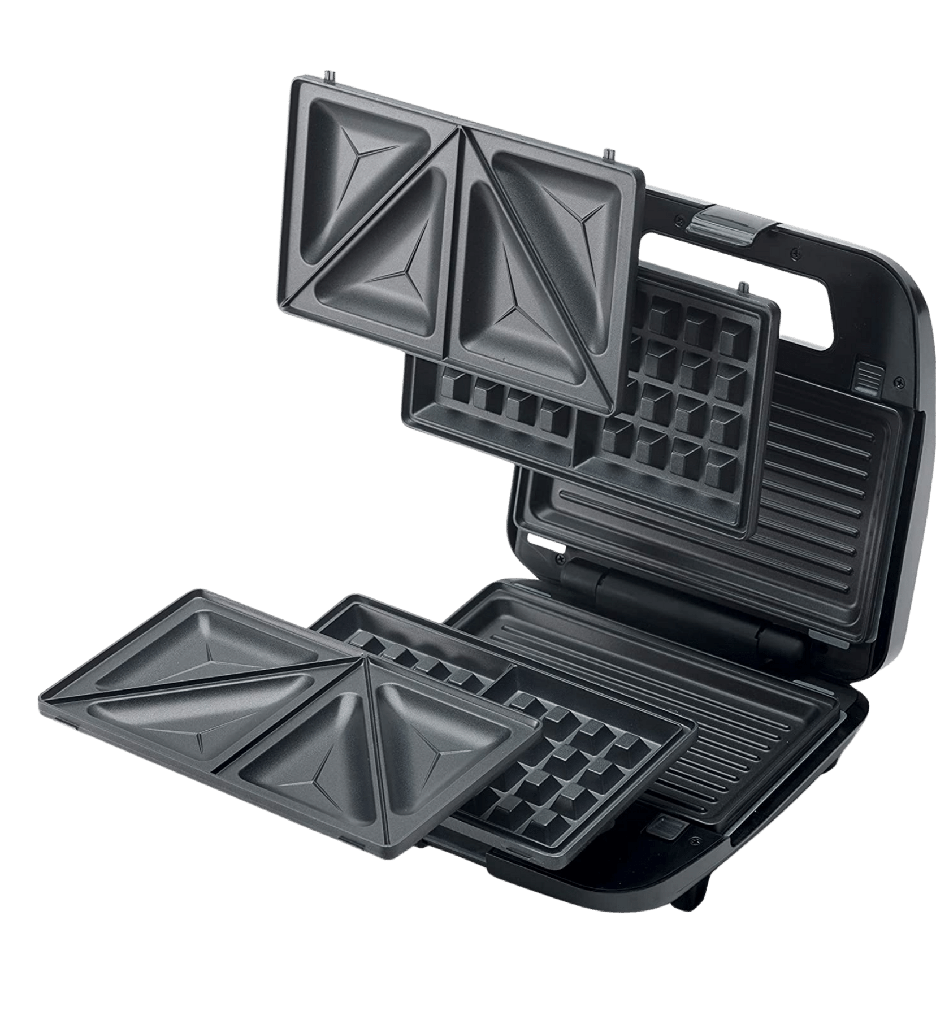 Kenwood 3-In-1 750W Grill, Waffle, Toasted Sandwich, Sandwich Maker - SMM01.A0BK