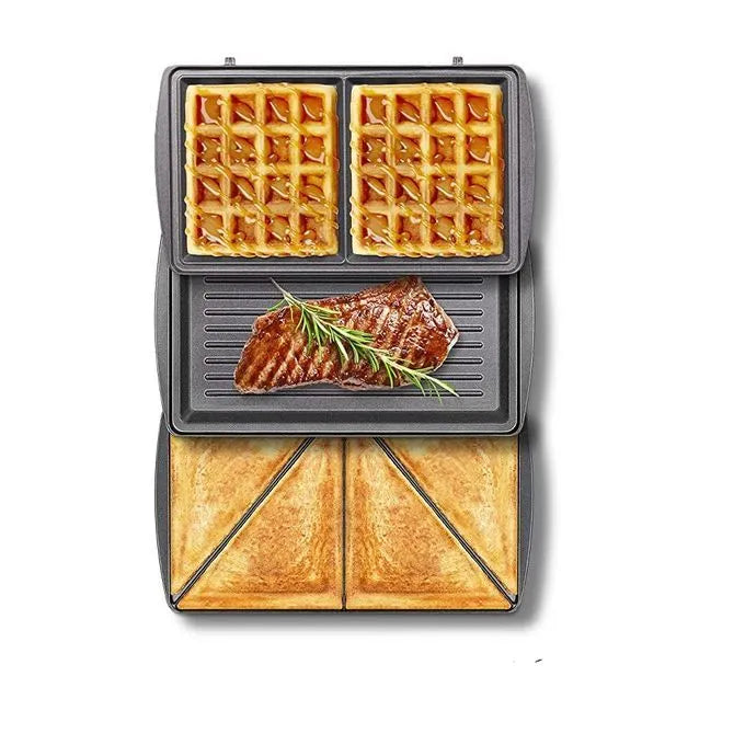 Kenwood 3-In-1 750W Grill, Waffle, Toasted Sandwich, Sandwich Maker - SMM01.A0BK