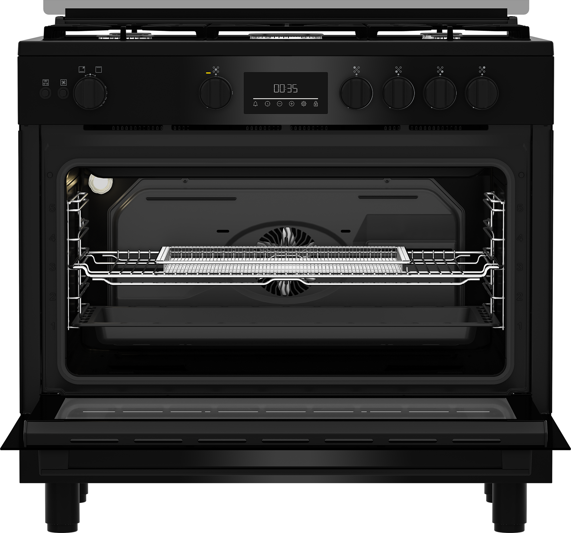 Beko 90cm 5-Burner Freestanding Gas Cooker - BGGR 11225 GB