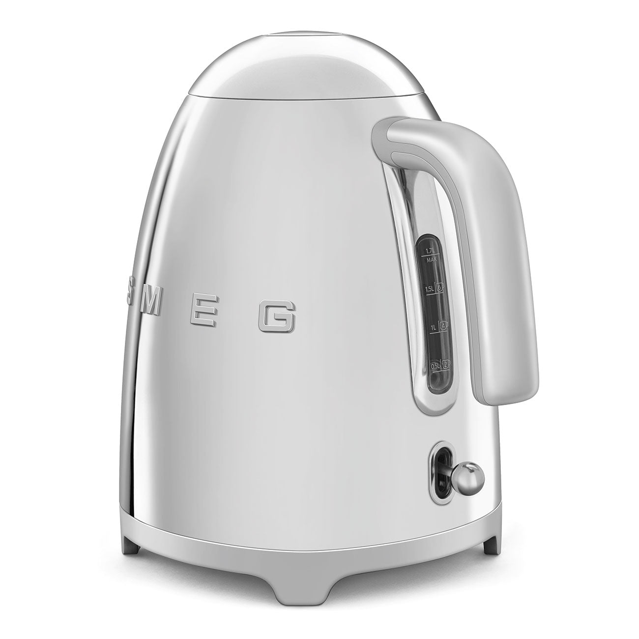 غلاية كهربائية SMEG 50's Retro Iconic سعة 1.7 لتر، 7 أكواب، من الفولاذ اللامع