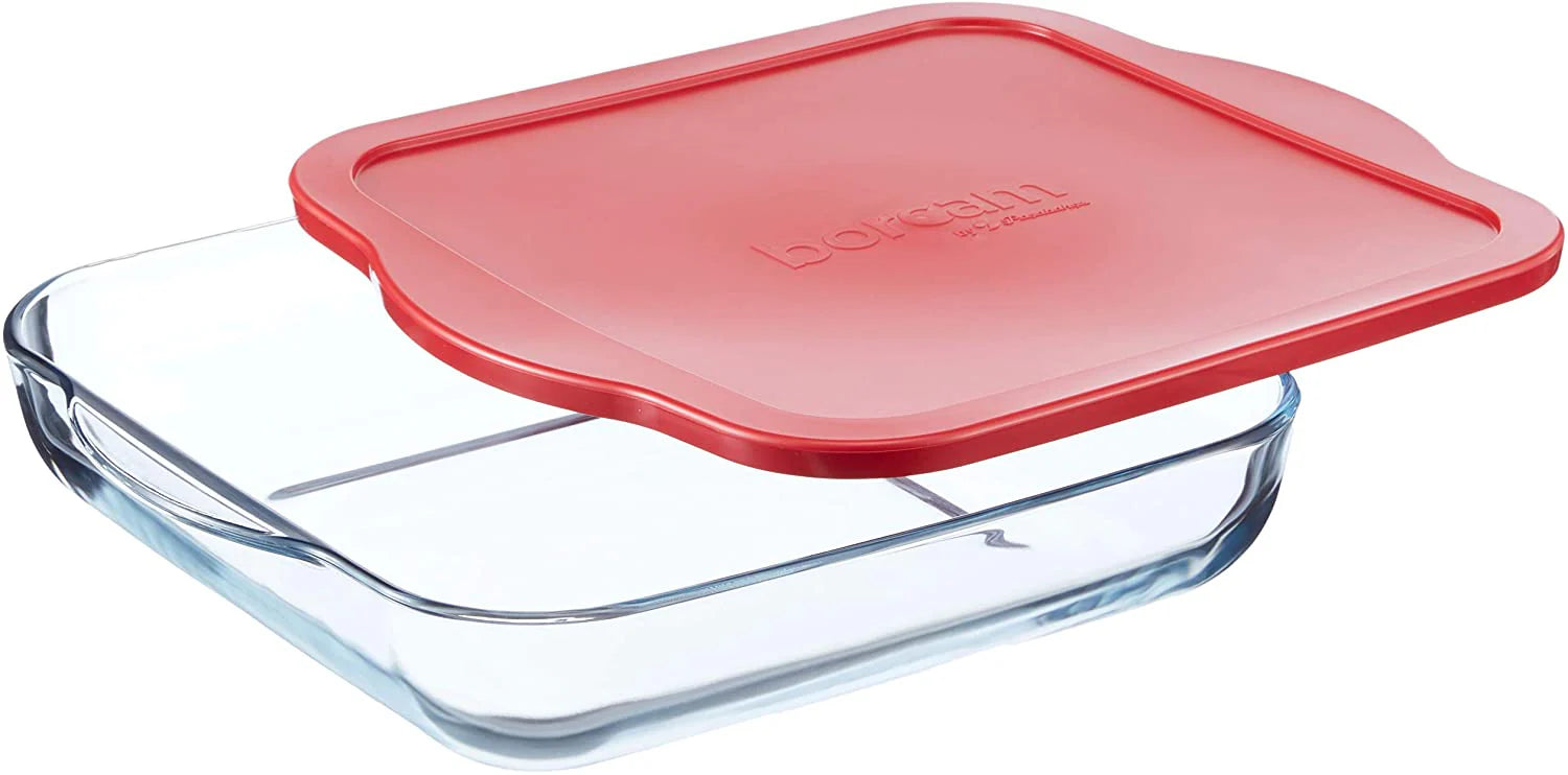 Borcam Square Oven Dish with Cover - 1.95L