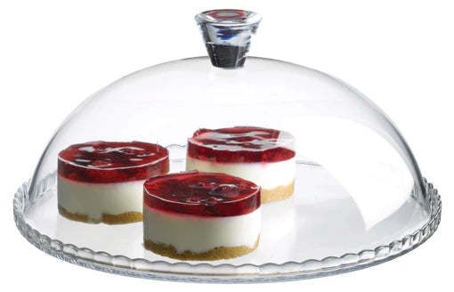 Pasabahce Patisserie Serving Platter with Dome - 32cm