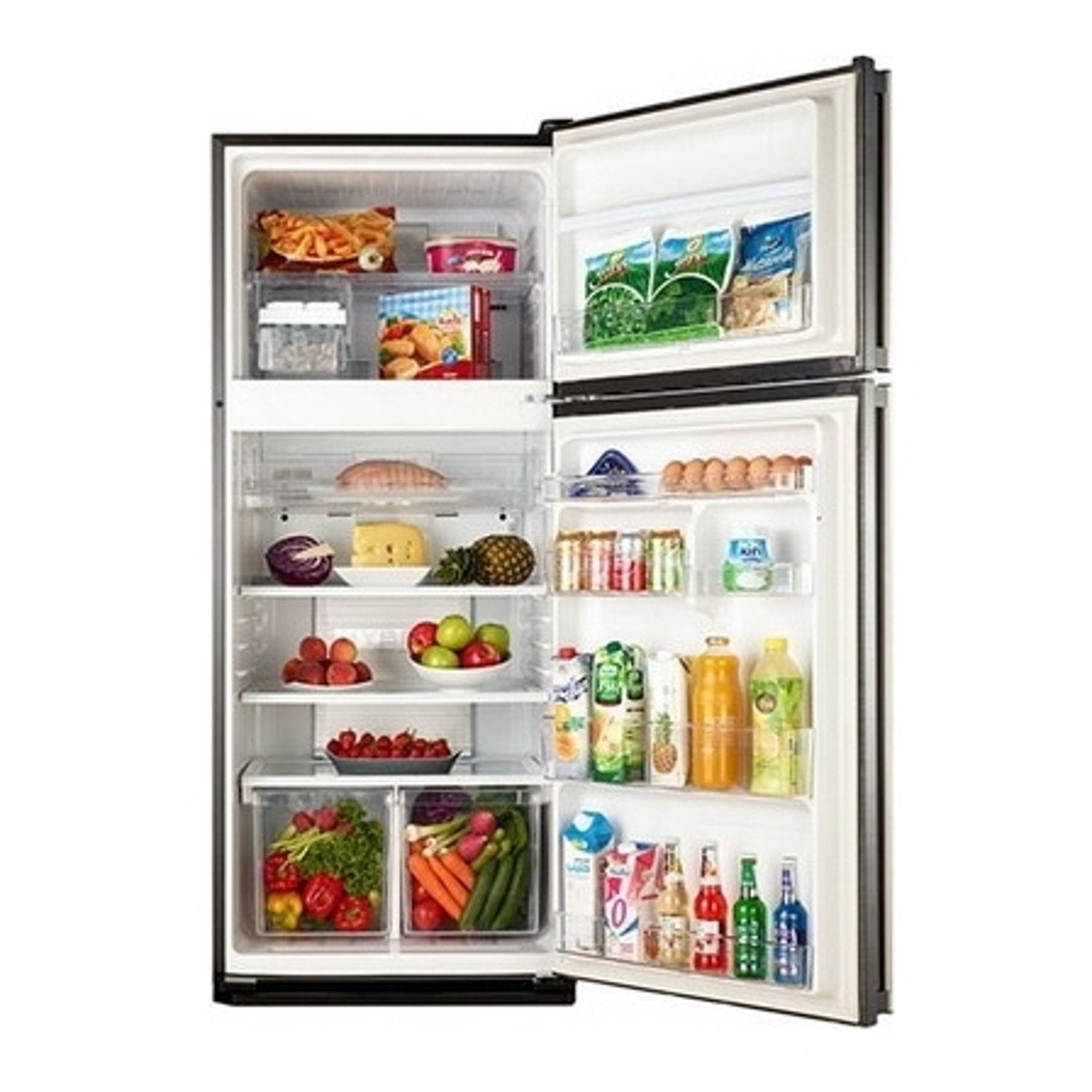 Sharp Top Freezer 450 L Refrigerator with Plasmacluster Technology and Digital Control Panel - SJ-PC58A(SL)