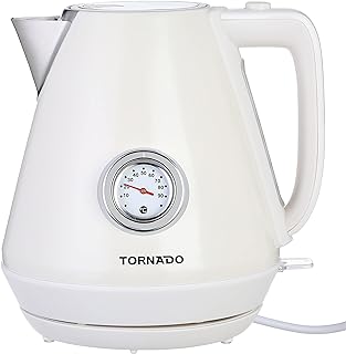 Tornado 1.7 L Stainless Steel White Kettle with Thermometer - TKP2217TC