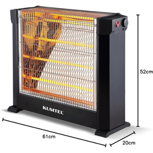 Kumtel Electric Heater 2200 Watts 4 Candles Black KS-2760