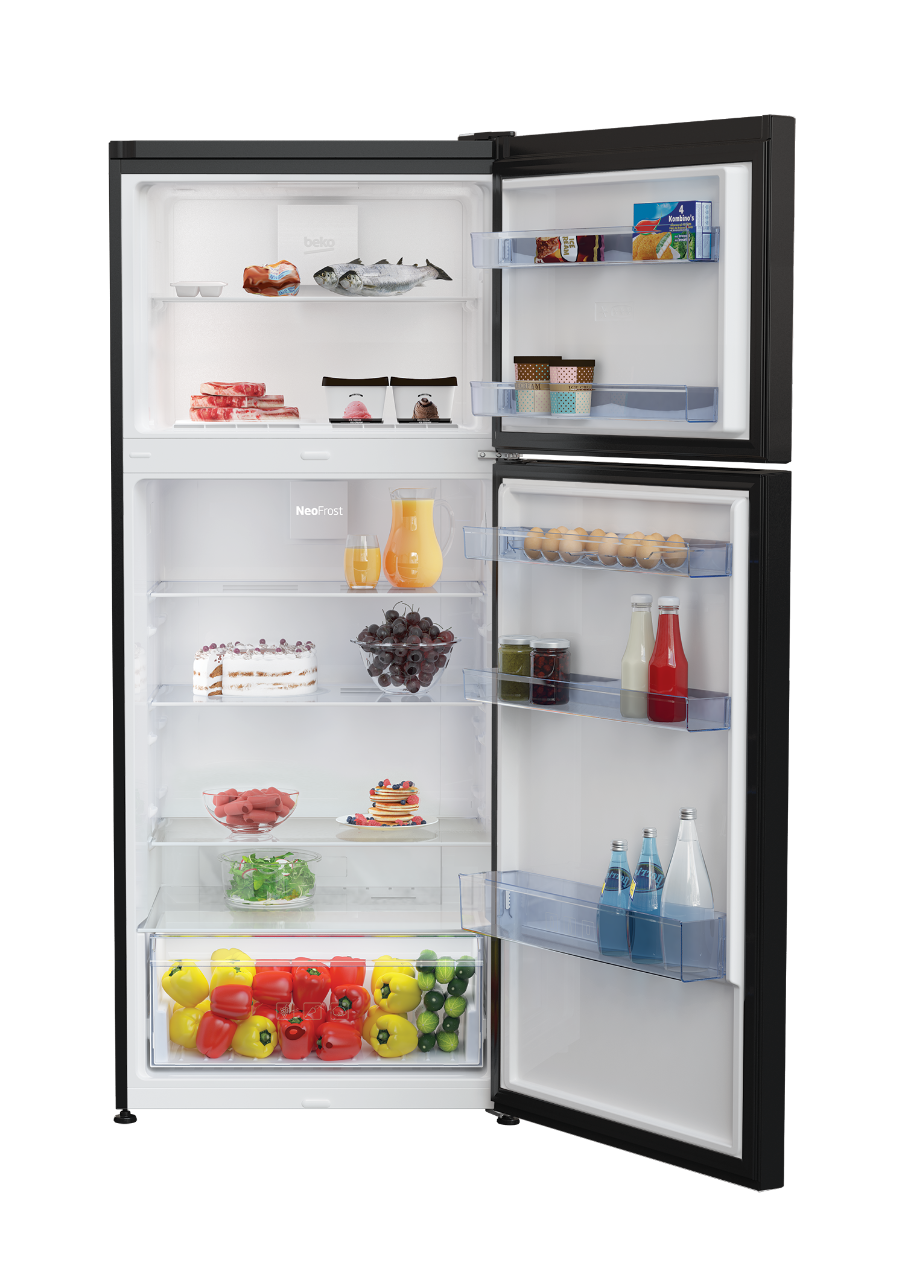 Beko Top Freezer 367 L Black Refrigerator - RDNE430K12B