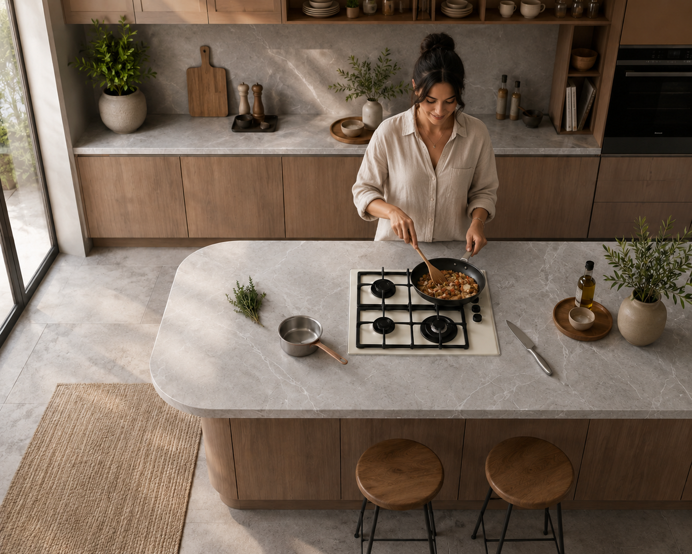 Bexel Built in Hob Model: ESF 4 Avx G ; Cappuccino Color ; Glass thickness 10mm ;  60 * 50 ; 4 Gas Burners ; Full Safety ; High Efficiency Burners ; Cast Iron Pan Support 1 Piece