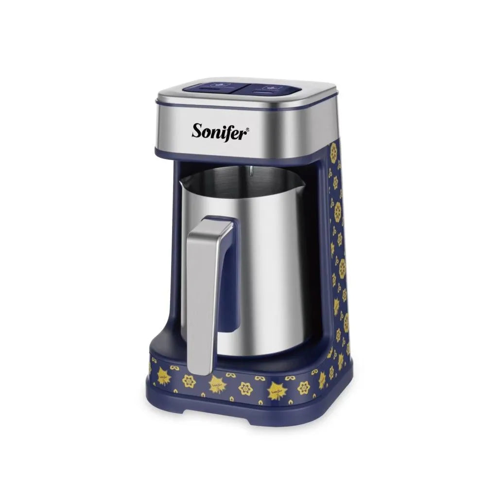 Sonifer Turkish Coffee Maker, 700 Watt, Silver Blue - SF-3591