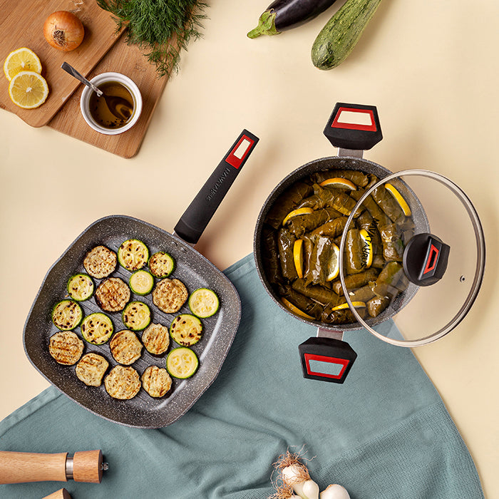 NAVA Wok Terrestrial with granite nonstick Made in Greece