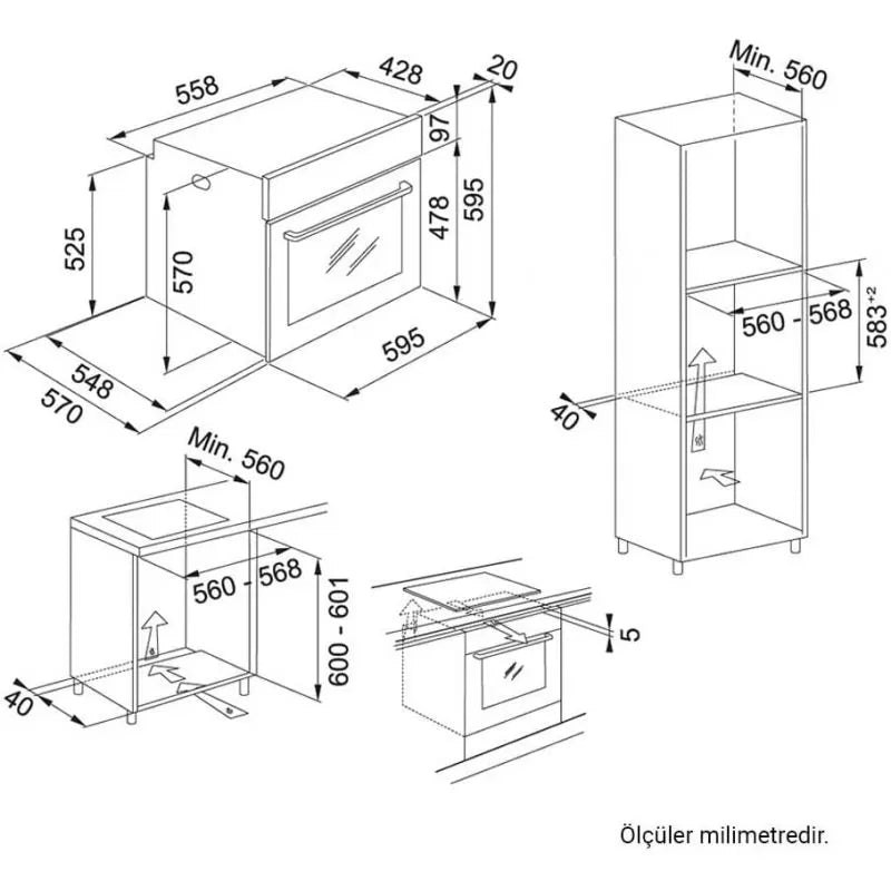 Franke Built-in Electric Oven 60 cm 71 L Stainless Steel FSL 82 H XS
