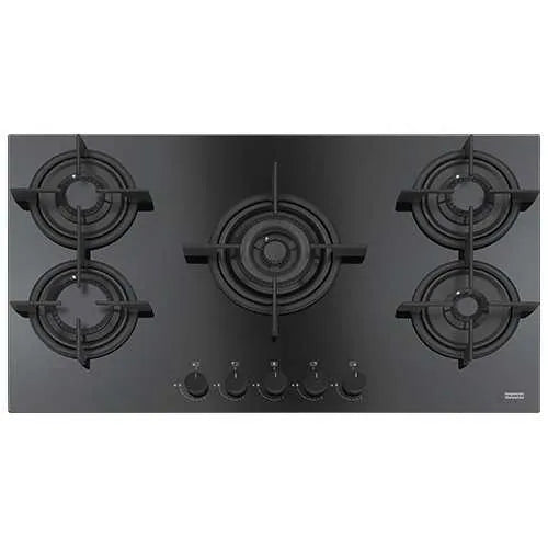 Franke Built-in Gas Hob 5 Burners Cast Iron Crystal Black FHCR 905 4G TC HE BK C