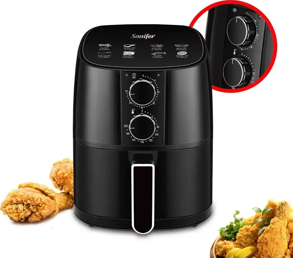 Sonifer Air Fryer Without Oil, 1400W, 4.2L, Black, SF-1011