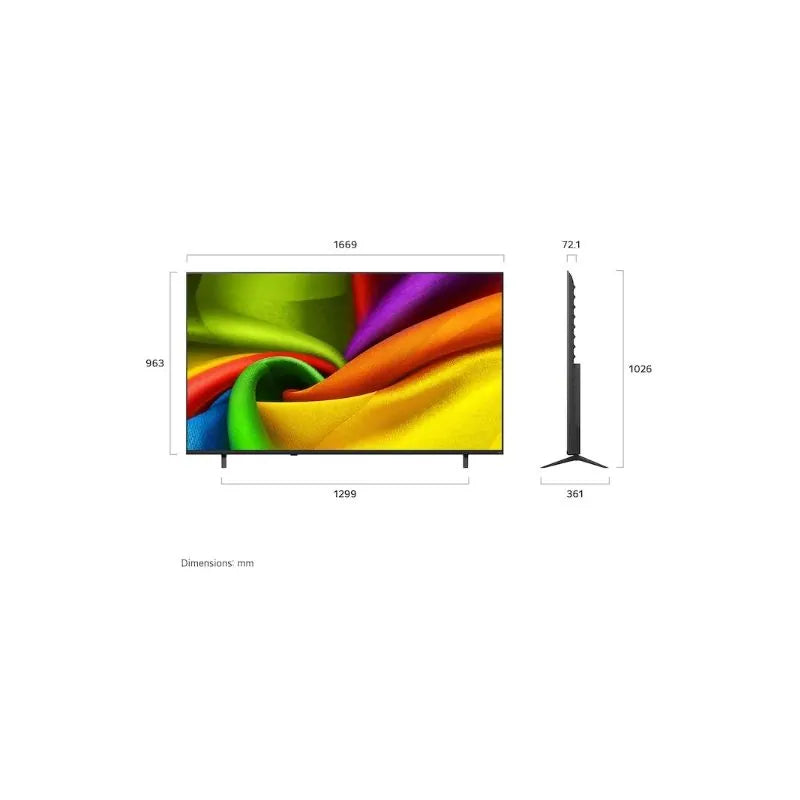 LG 75 Inch Nano AI NU84 4K Smart TV Magic remote 75NU840B6LA