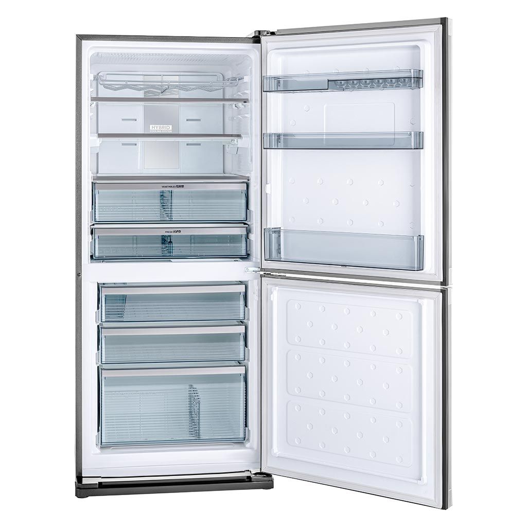 ثلاجة شارب انفرتر ديجيتال فريزر سفلي 448 لتر ستانلس غامق SJ-PV60K -DST