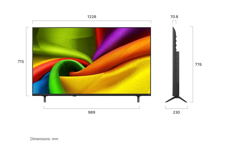 تلفزيون LG NANO 4K AI NU84 Smart TV 2026 الذكي مقاس55 بوصة