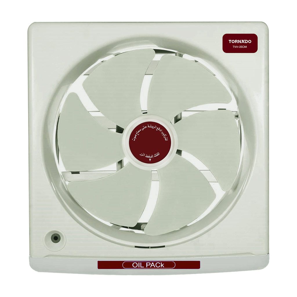 TORNADO Kitchen Ventilating Fan 25 cm Oil Drawer Creamy TVH-25CM