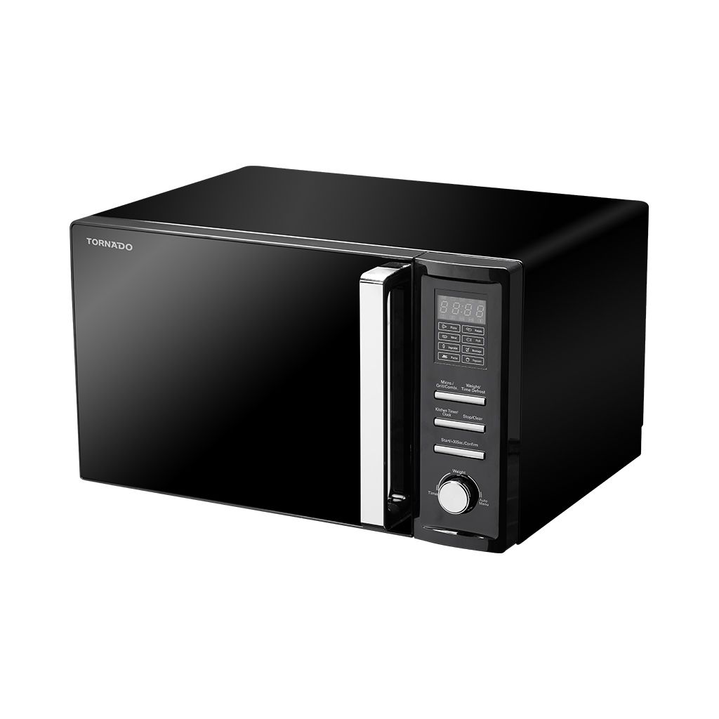 ميكروويف تورنيدو شواية 36 لتر 1000 وات 8 قوائم أسود MOM-C36BBE-BK