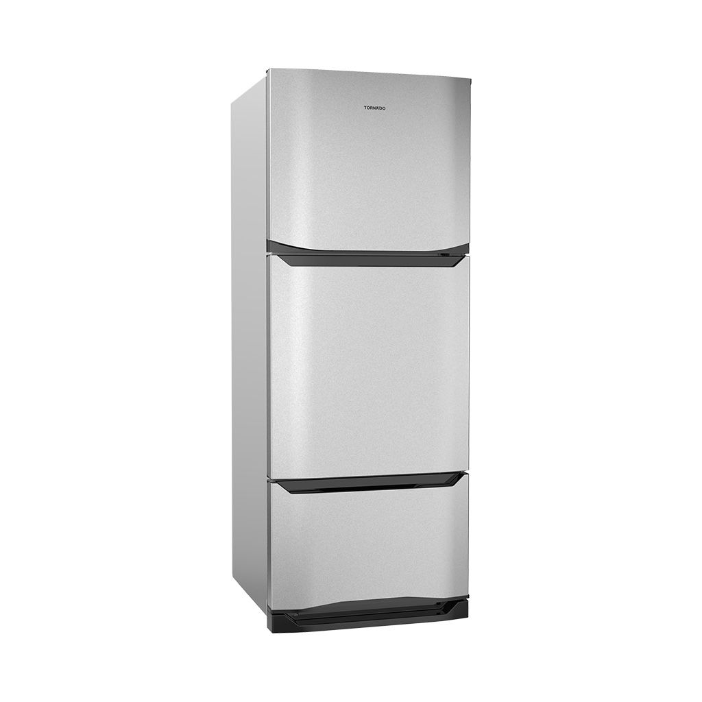 Tornado 3-Door 351 L Top and Bottom Freezer Refrigerator - RF-45FT-SL
