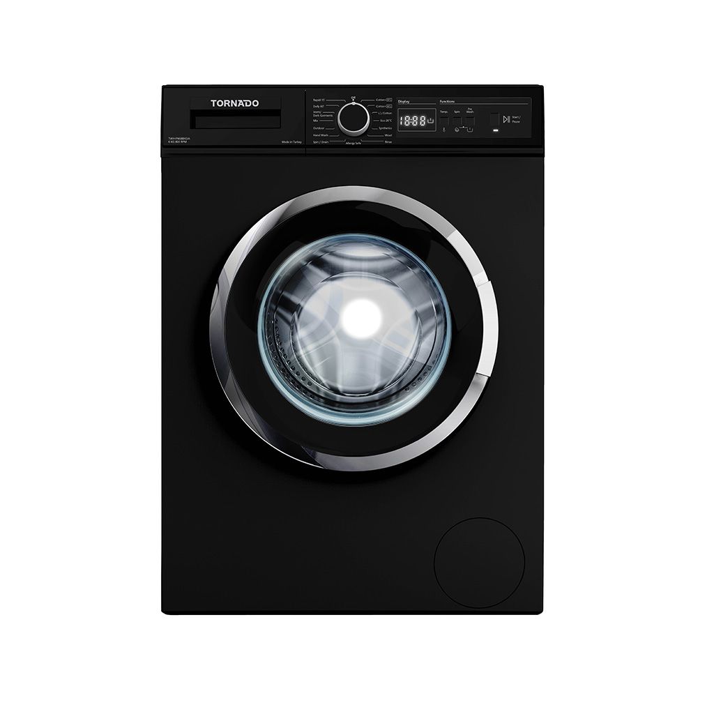 غسالة تورنيدو فول اوتوماتيك 6 كيلو لون اسود تي دبليو في -FN68BKOA، 6.0 كيلوجرام
