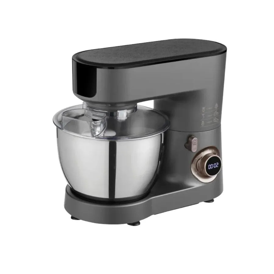 TESLA Digital Stand Mixer, 6.5 Liter, 1000 Watt, Black Stainless Steel - TSL-SM500